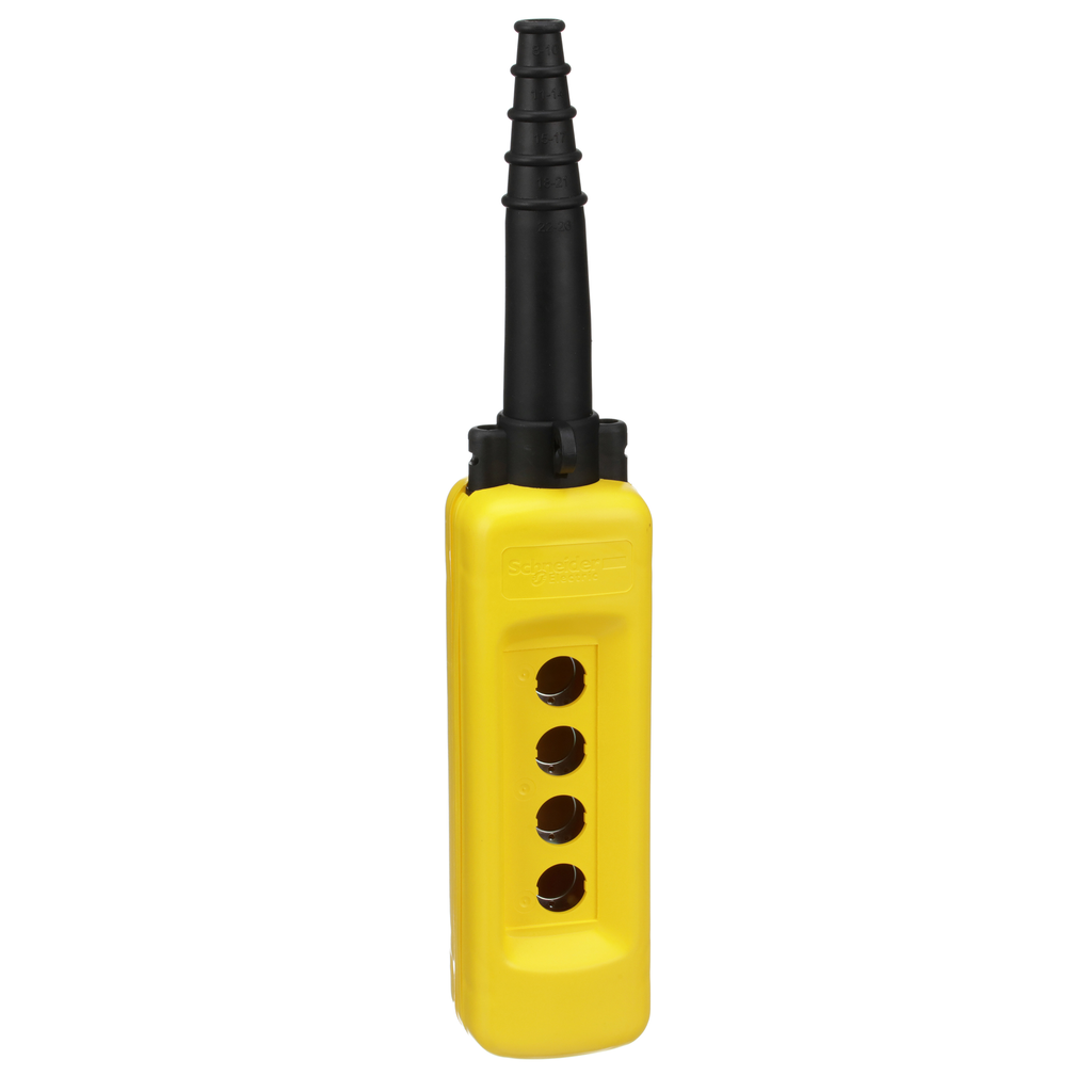 XACA04H7 – Harmony, empty pendant control station, yellow, 4 vertical openings