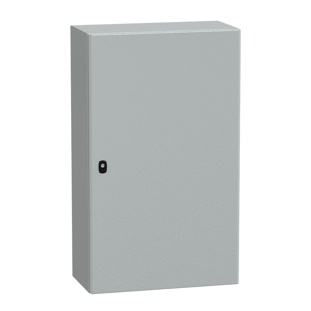 NSYS3D10630P – Wall mounted steel enclosure, PanelSeT S3D, plain door, with mounting plate, 1000x600x300mm, IP66, IK10