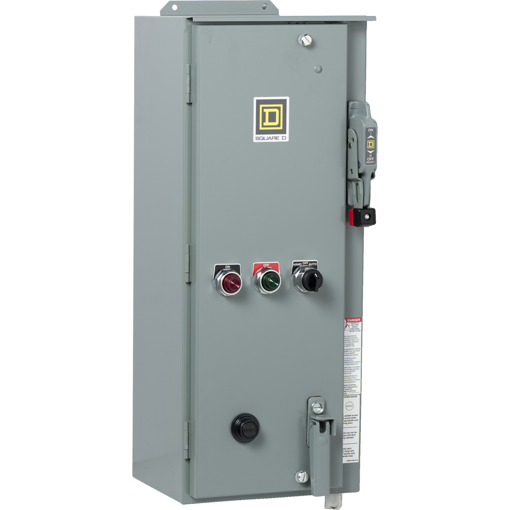 8539SDASP5 – NEMA Combination Starter, Type S, HHL electronic motor circuit protector, Size 2, 45A, 3 phase, 120VAC coil, NEMA 12