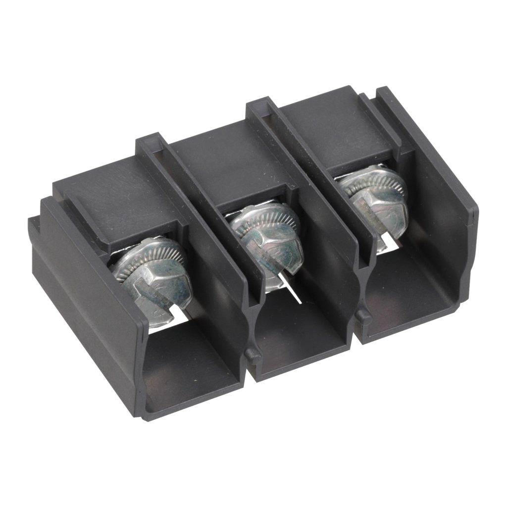 LAD96566 – Terminal block, TeSys Deca, for contactors LC1D40A-D80A 3P, ring-lugs screw terminals
