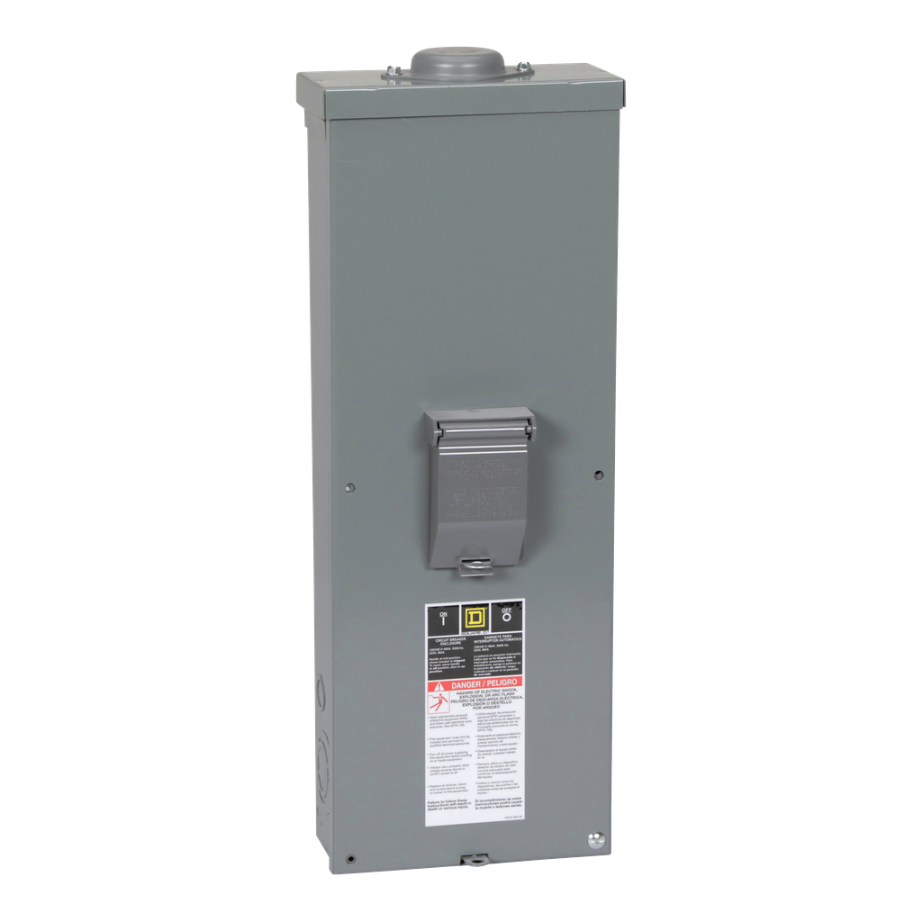QOM2E2200NRB – Enclosed circuit breaker, QO, 200A, 2 pole, 120/240VAC, 22kA, bolt on mount, NEMA 3R