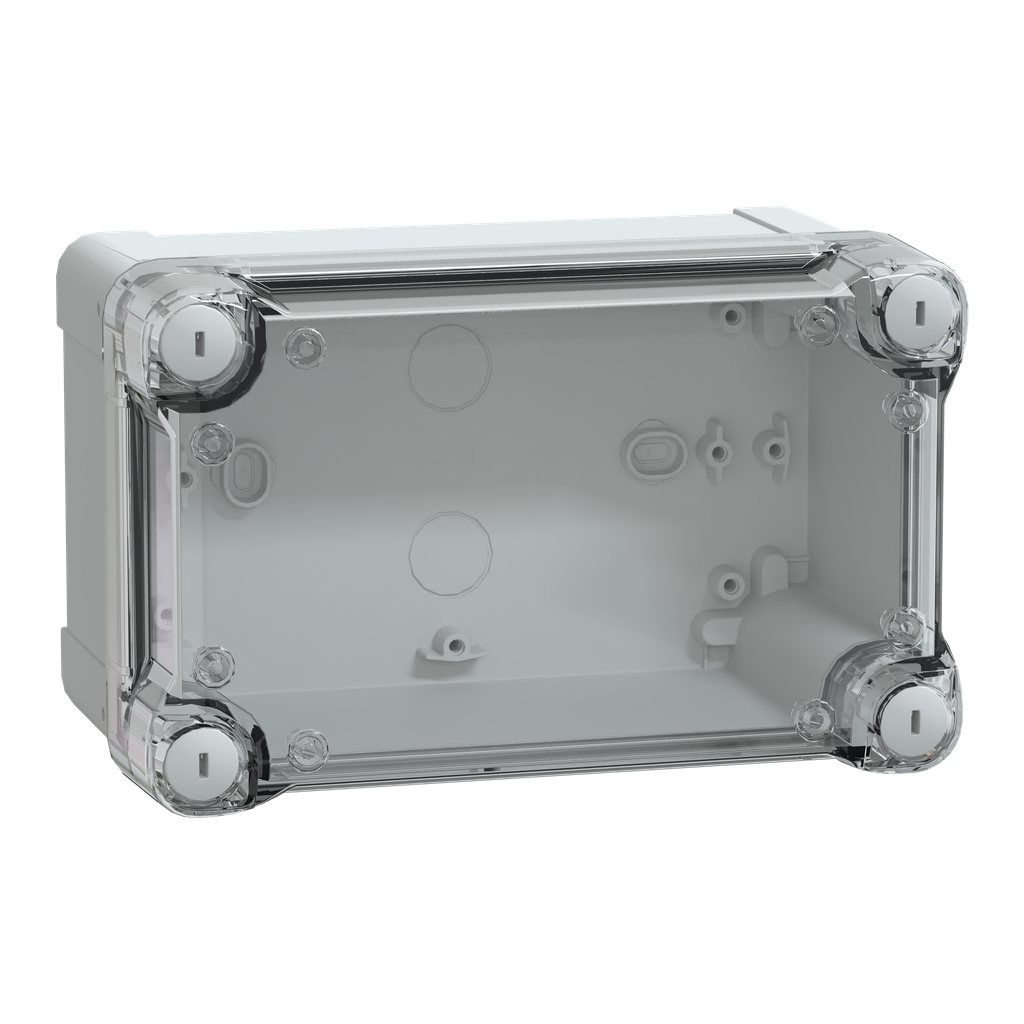NSYTBS191210HT – ABS box IP66 IK07 RAL7035 Int.H175W105D100 Ext.H192W121D105 Transp.cover H40