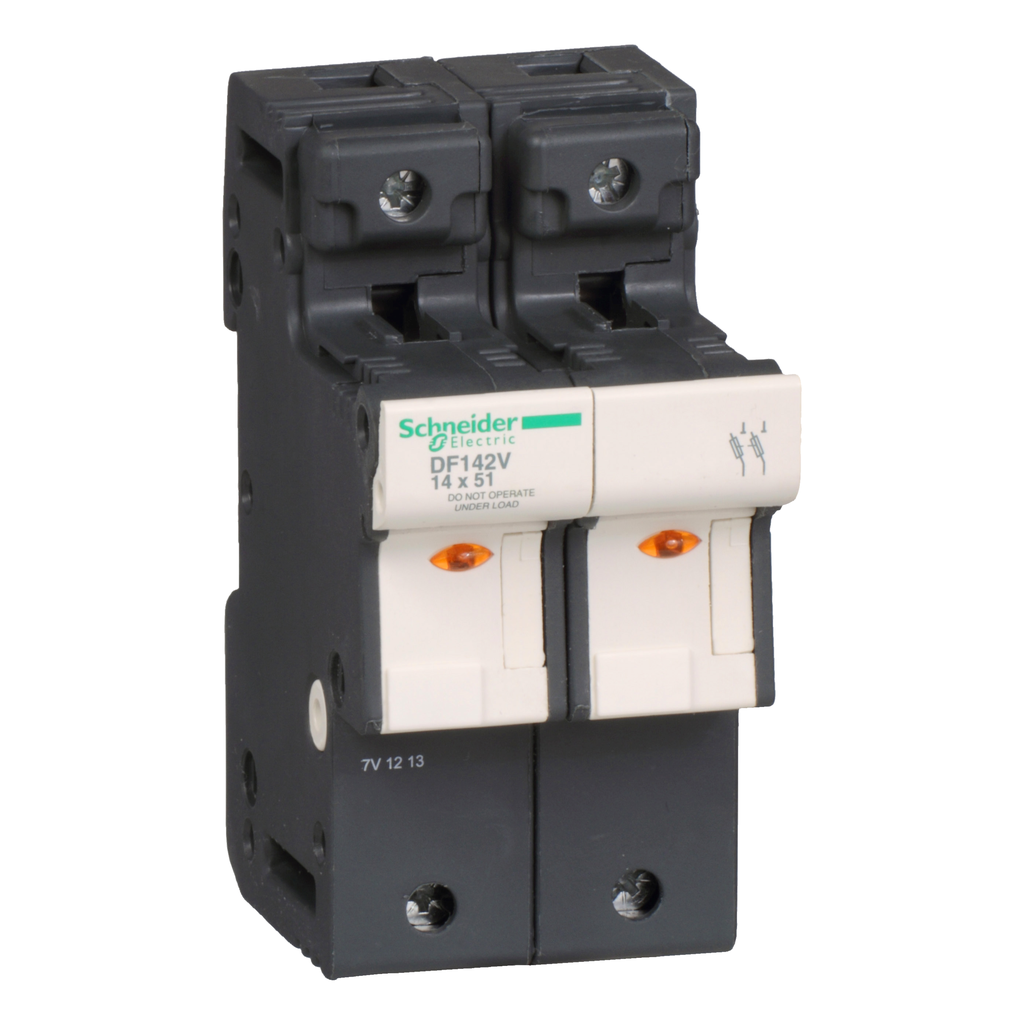 DF142V – Fuse carrier, TeSys DF, 2P, 50A, 690VAC, fuse size 14x51mm, blown fuse indicator