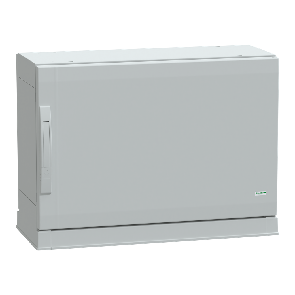 NSYPLAZ573G – Floor standing polyester enclosure, Thalassa PLA, plain door, open bottom, 500x750x320mm, IP54, IK10