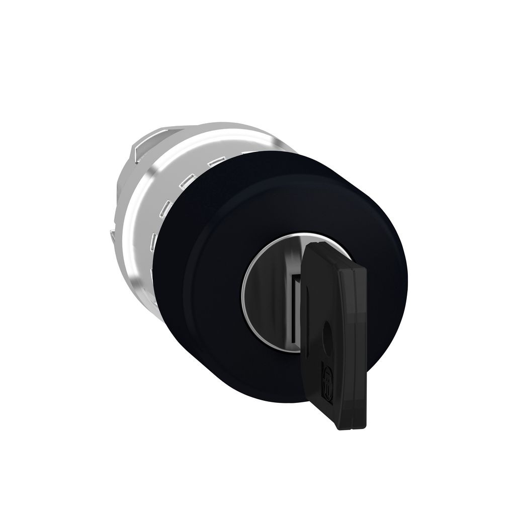 ZB4BS72 – Head for non illuminated push button, Harmony XB4, XB5, black 30mm mushroom pushbutton 22mm latching key release