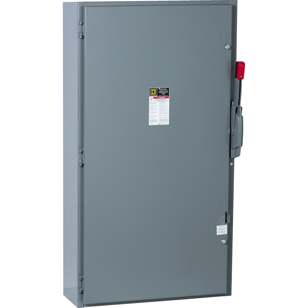 CH326N – Safety switch, heavy duty, fusible, 600A, 240 VAC/250VDC, 3 poles, 200hp, NEMA 1, neutral