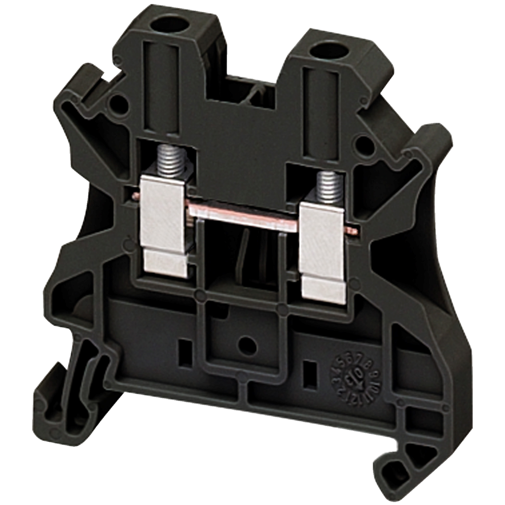 NSYTRV42BK – Terminal Blocks, Linergy, feed through, 30A, 600V, screw termination, 2 points, 26AWG to 10AWG, black