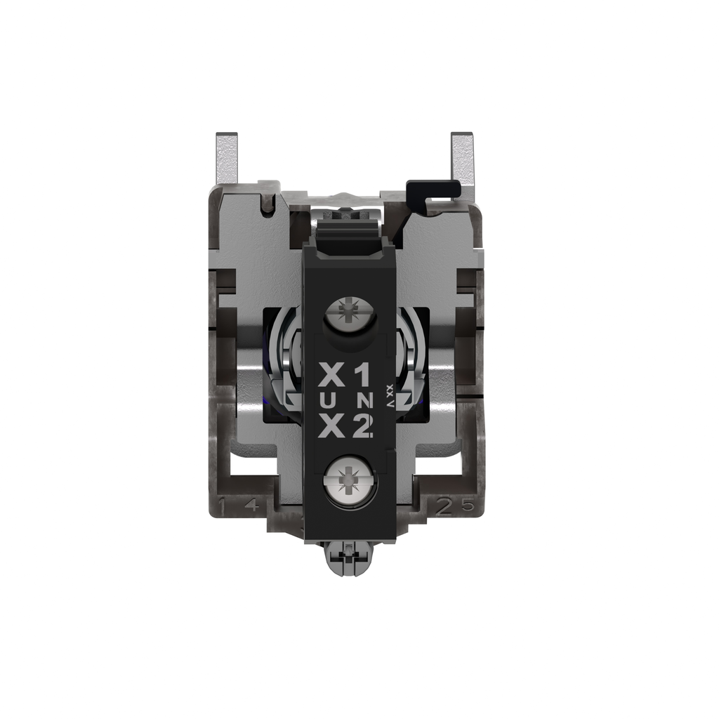 XB4BVB6 – Pilot light, Harmony XB4,metal, blue, 22mm, universal LED, plain lens, 24V AC DC