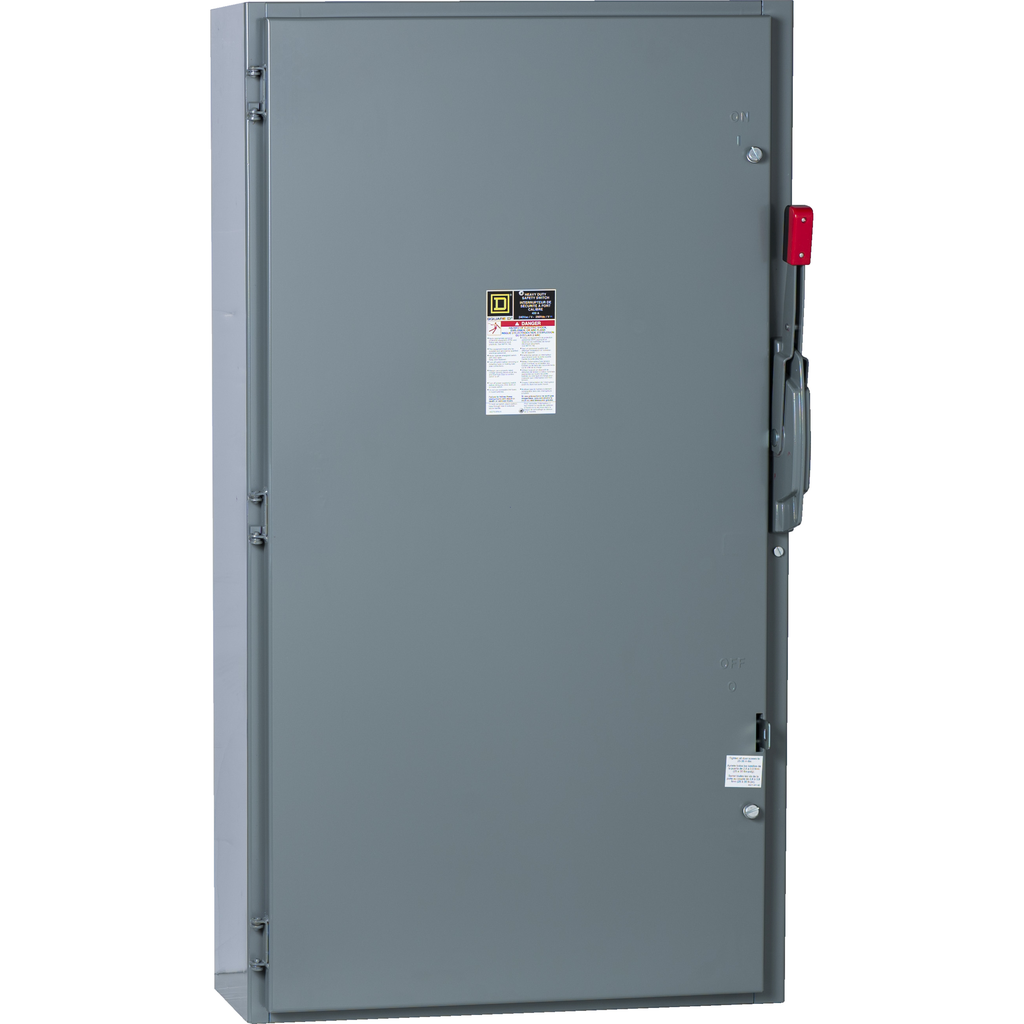 CH325N – Safety switch, heavy duty, fusible, 400A, 240VAC, 250VDC, 3 poles, 125HP, NEMA 1, neutral