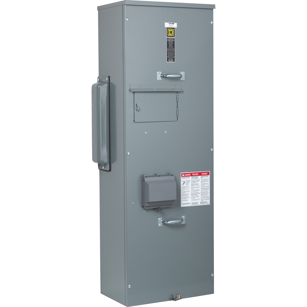 EZM1600FS – Main fusible (Class T) switch unit, EZ Meter-Pak, 600A, 120/240VAC, 1ph/3W, 600A bus, OH/UG, Type 3R