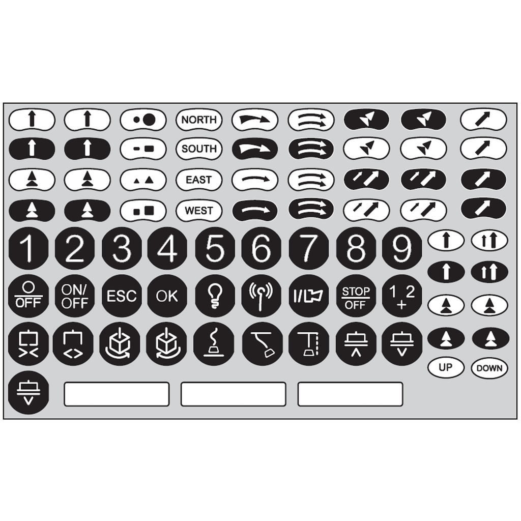 Mayer-DDS-Harmony eXLhoist, standard, Kit of adhesive labels in colour for remote device and crane equipment-1