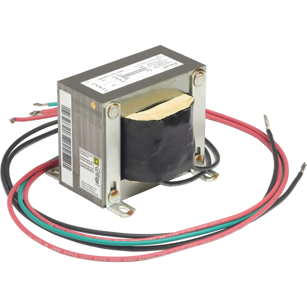 Product image for Square D 9070EL3D9 150 VA 480 Volt Primary 120 Volt Secondary 1-Phase Transformer with Lead
