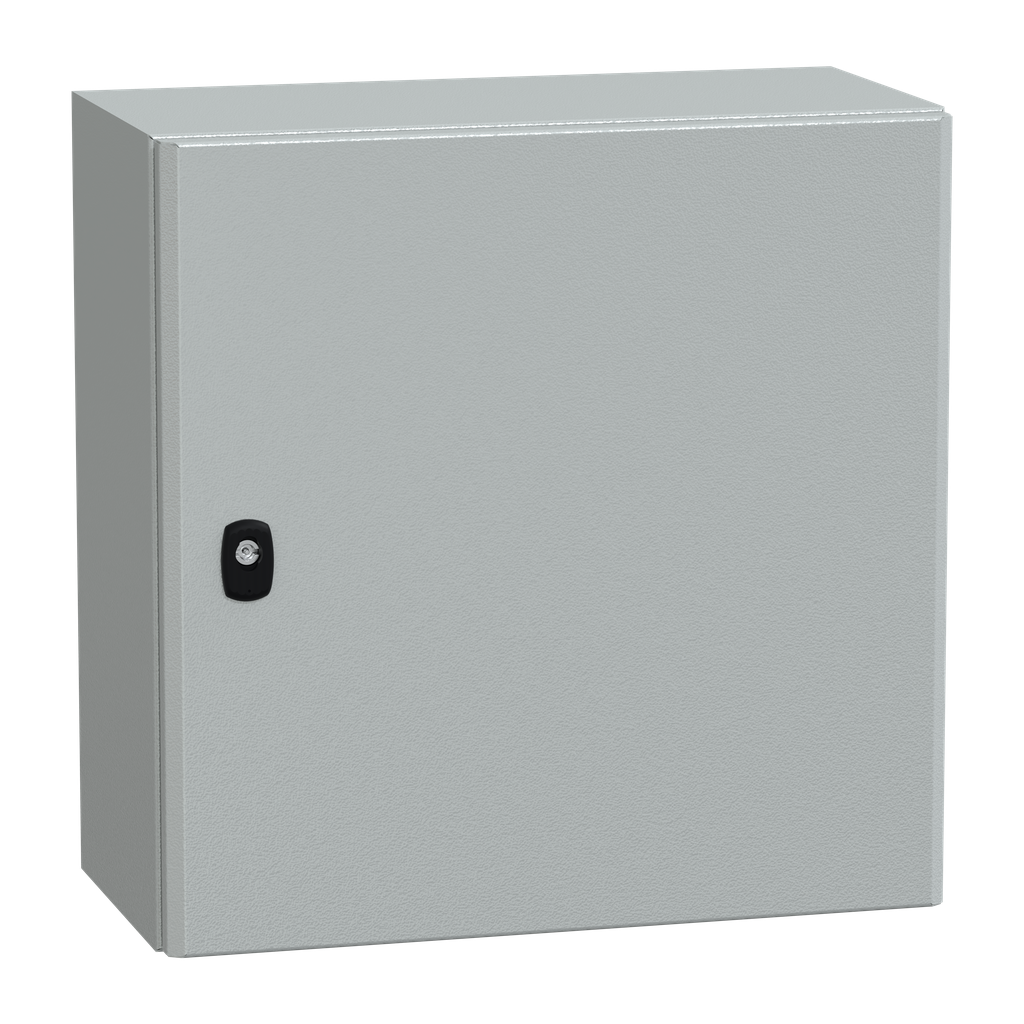 NSYS3D5525 – Wall mounted steel enclosure, PanelSeT S3D, plain door, without mounting plate, 500x500x250mm, IP66, IK10