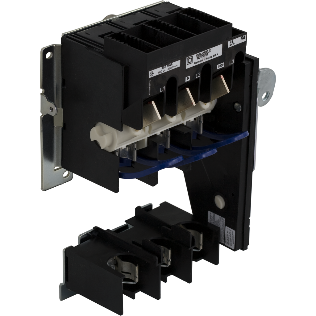 9422TCF33 – Operating mechanism, flange mounted, variable depth, 30A, 600V, H, K, J, R fuseholder, switch mechanism