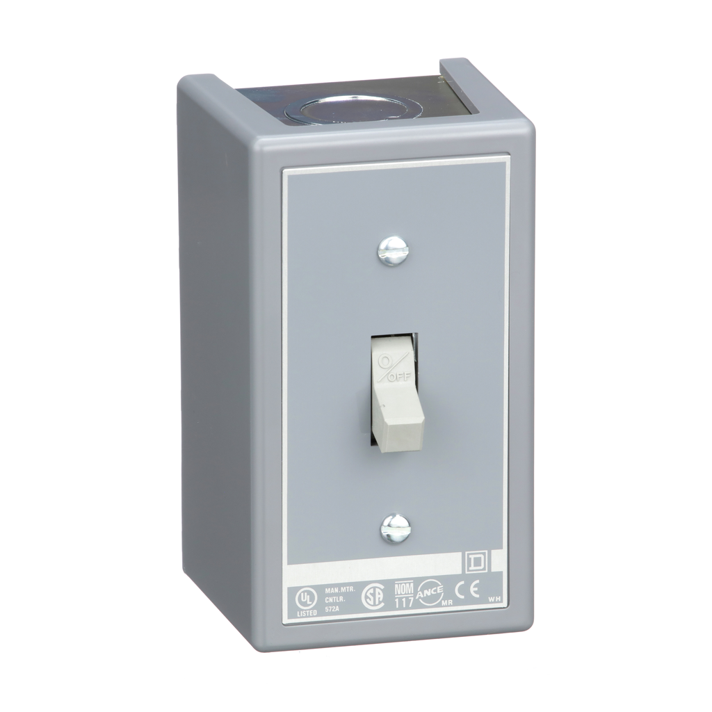 2510KG2 – Switch, manual, 30A, 3 pole, 10 HP at 575 VAC, three phase, toggle operated, no indicator, NEMA 1 enclosure