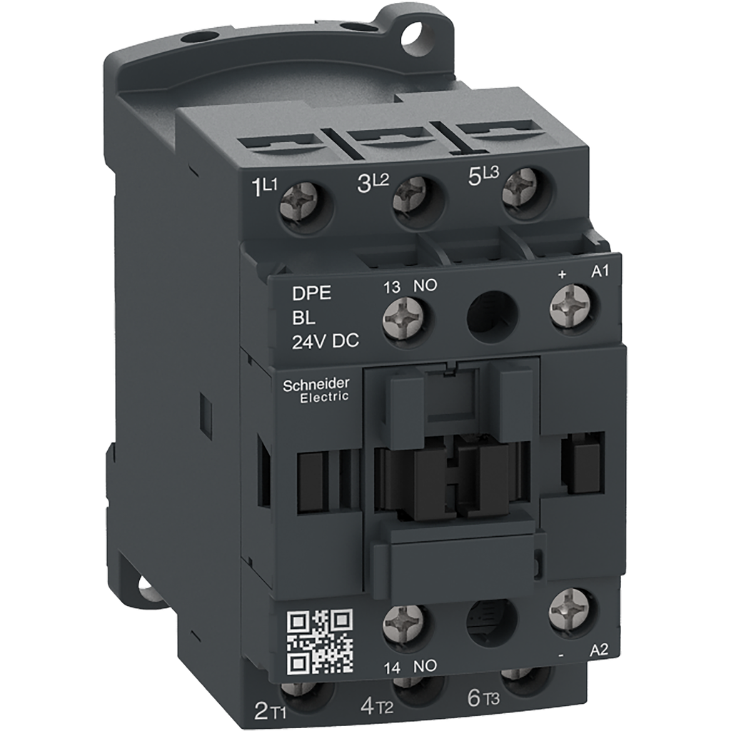 DPE12BL – IEC contactor,Easy TeSys DPE,nonreversing,12A,3P,5HP at 480V AC,24V DC coil