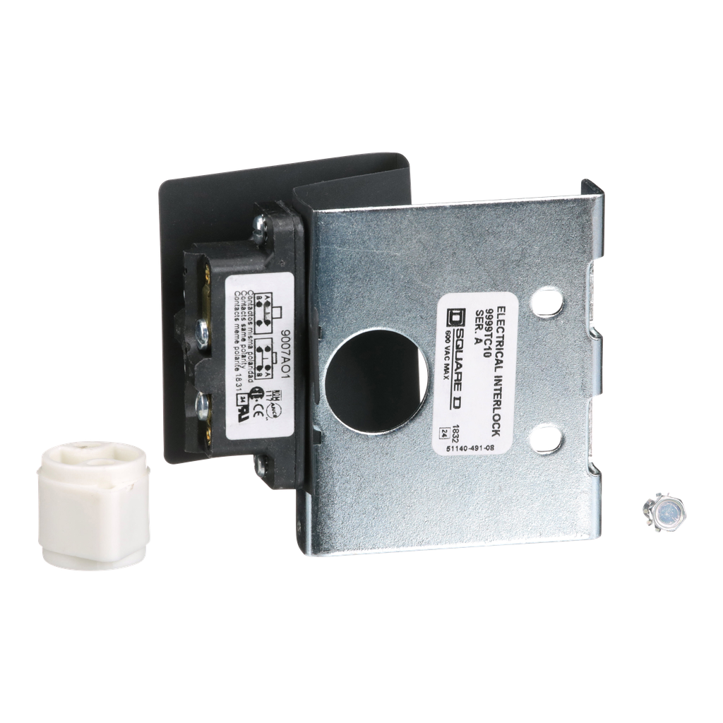 9999TC10 – Disconnect mechanism, flange mounted, disconnect switch auxiliary contact kit, 15A, 1 pole, SPDT