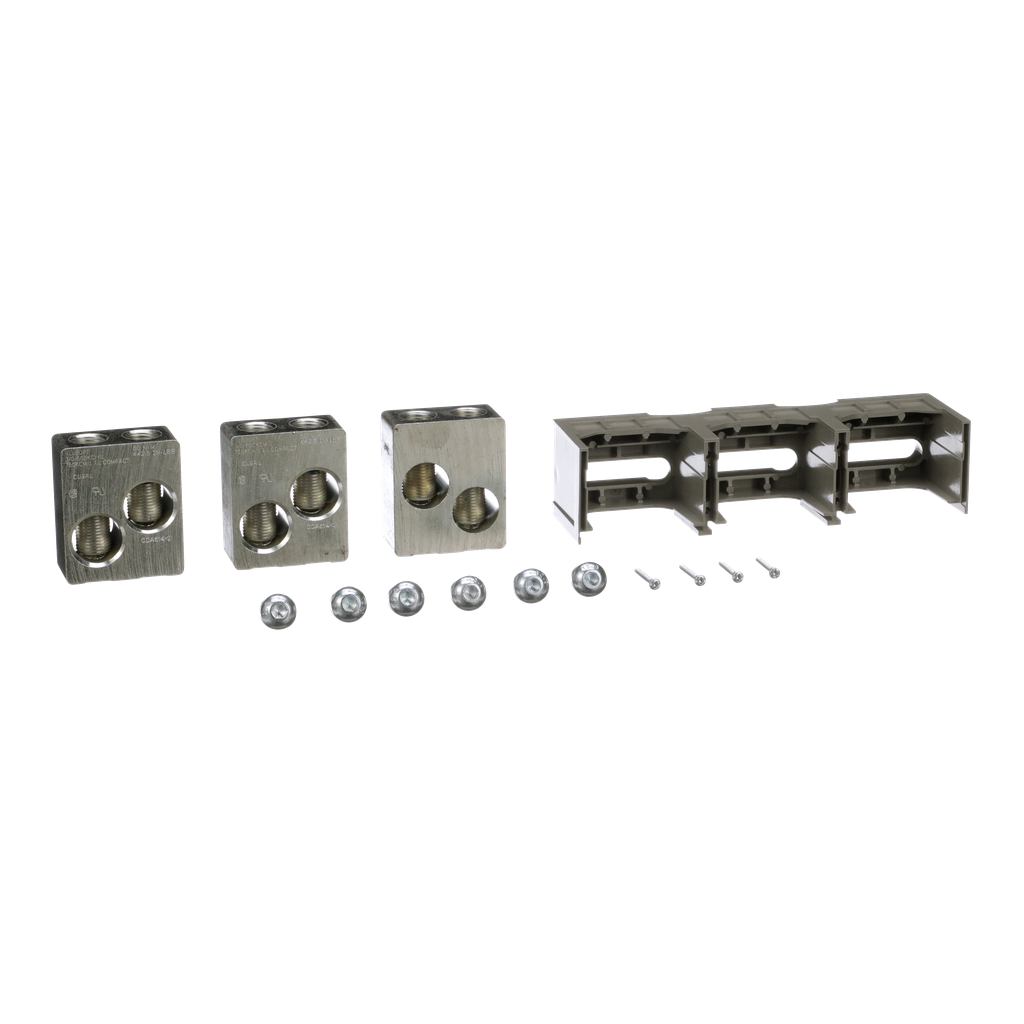 AL800P7K – Circuit breaker accessory, PowerPacT M/P, lug kit, mechanical, 800A, 3/0 AWG to 750kcmil, unit mount and I-Line, Al, qty 3