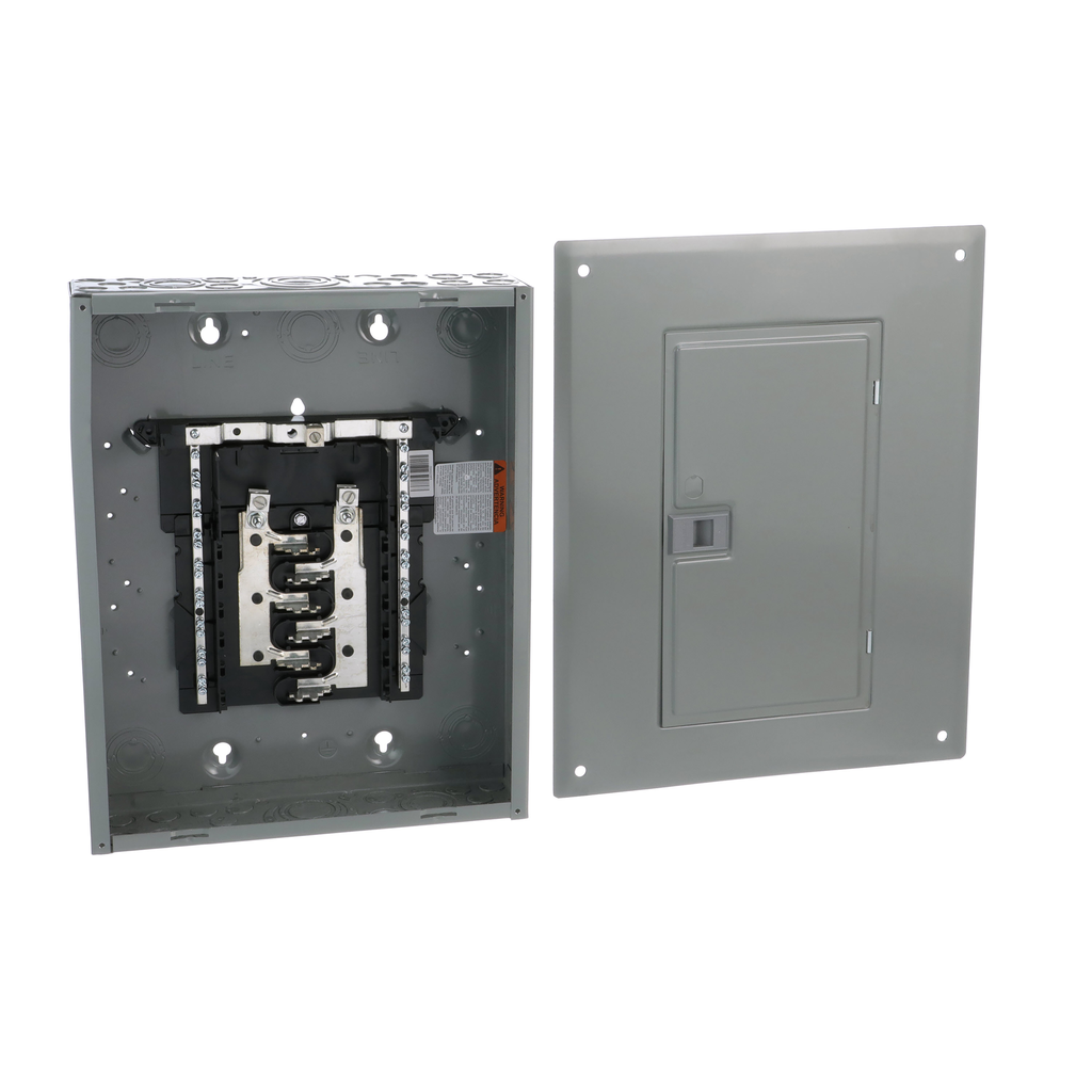 HOM1224L125PGCVP – Load center, Homeline, 1 phase, 12 spaces, 24 circuits, 125A convertible main lugs, PoN, NEMA1, gnd bar, value pack