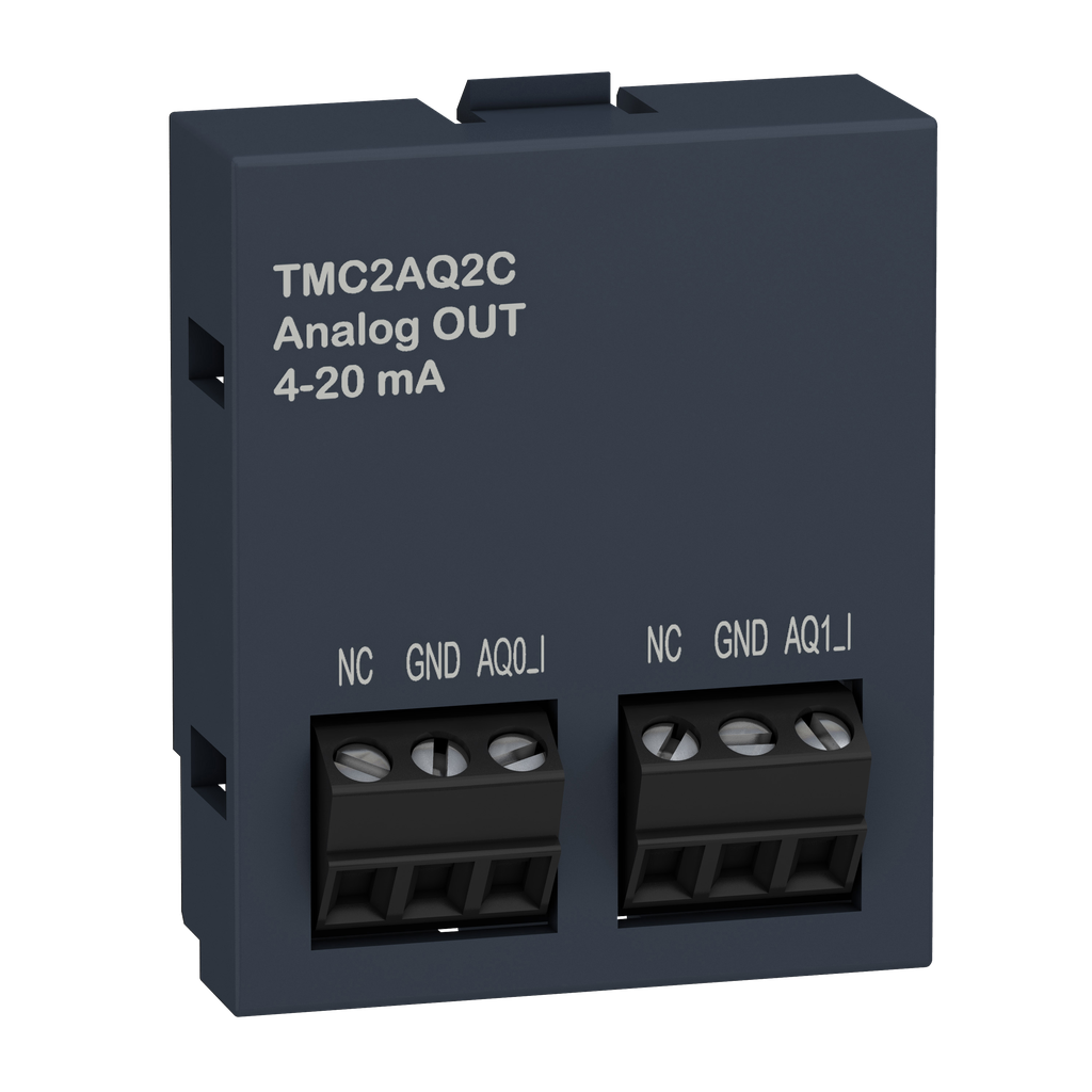 TMC2AQ2C – analogue output cartridge, Modicon M221, 2 analog current outputs, IO extension