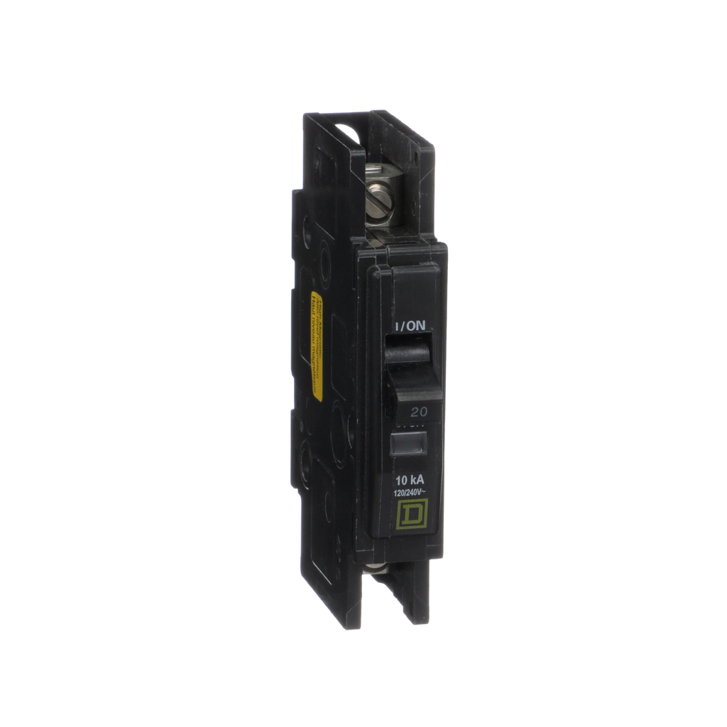 QOU120HM – Mini circuit breaker, QOU, 20A, 1 pole, 120/240 VAC, 10kA, high magnetic