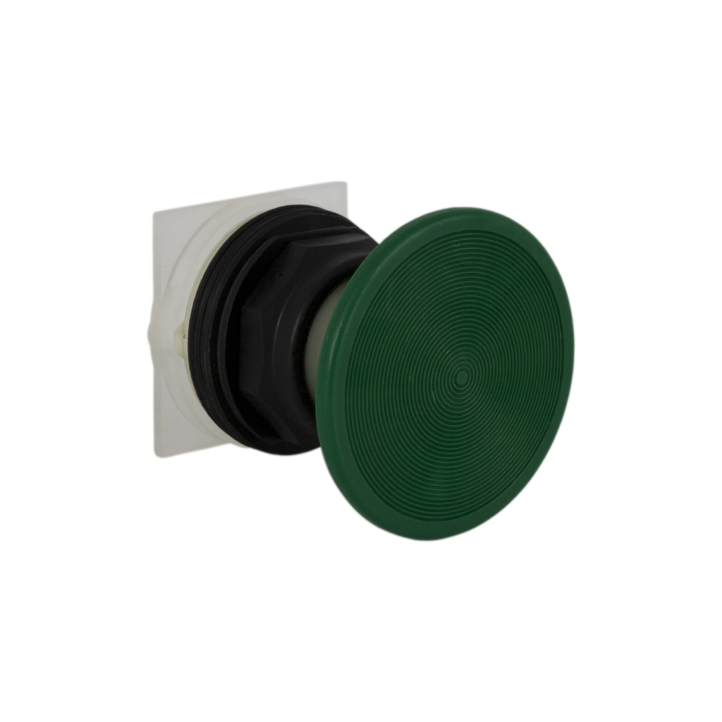 Mayer-DDS-Push-button head, Harmony 9001SK, plastic, mushroom 57mm, green, 30mm, spring return-1