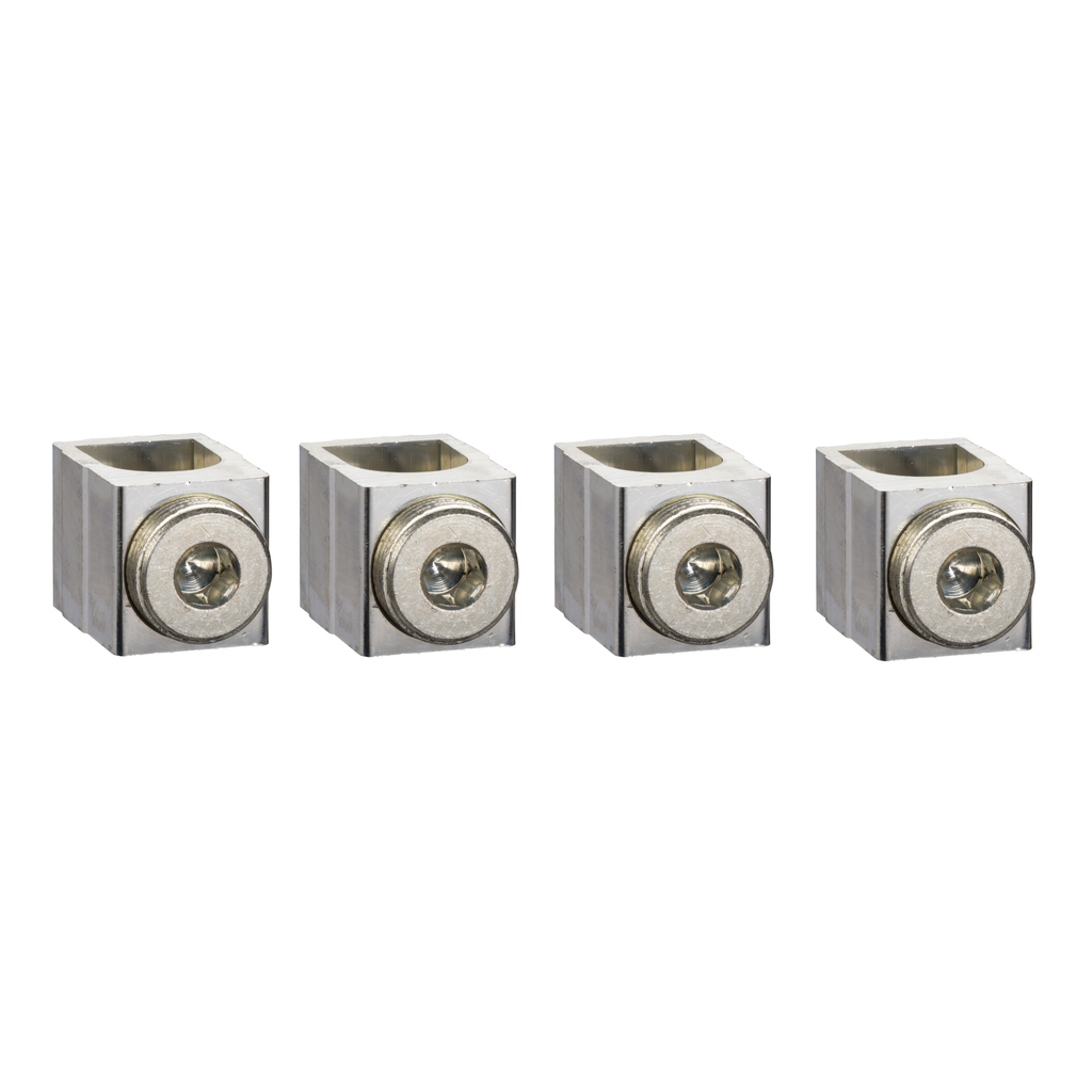 LV429228 – Aluminium bare cable connectors, ComPacT NSX, for 1 cable 25mm² to 95mm², 250A, set of 4 parts