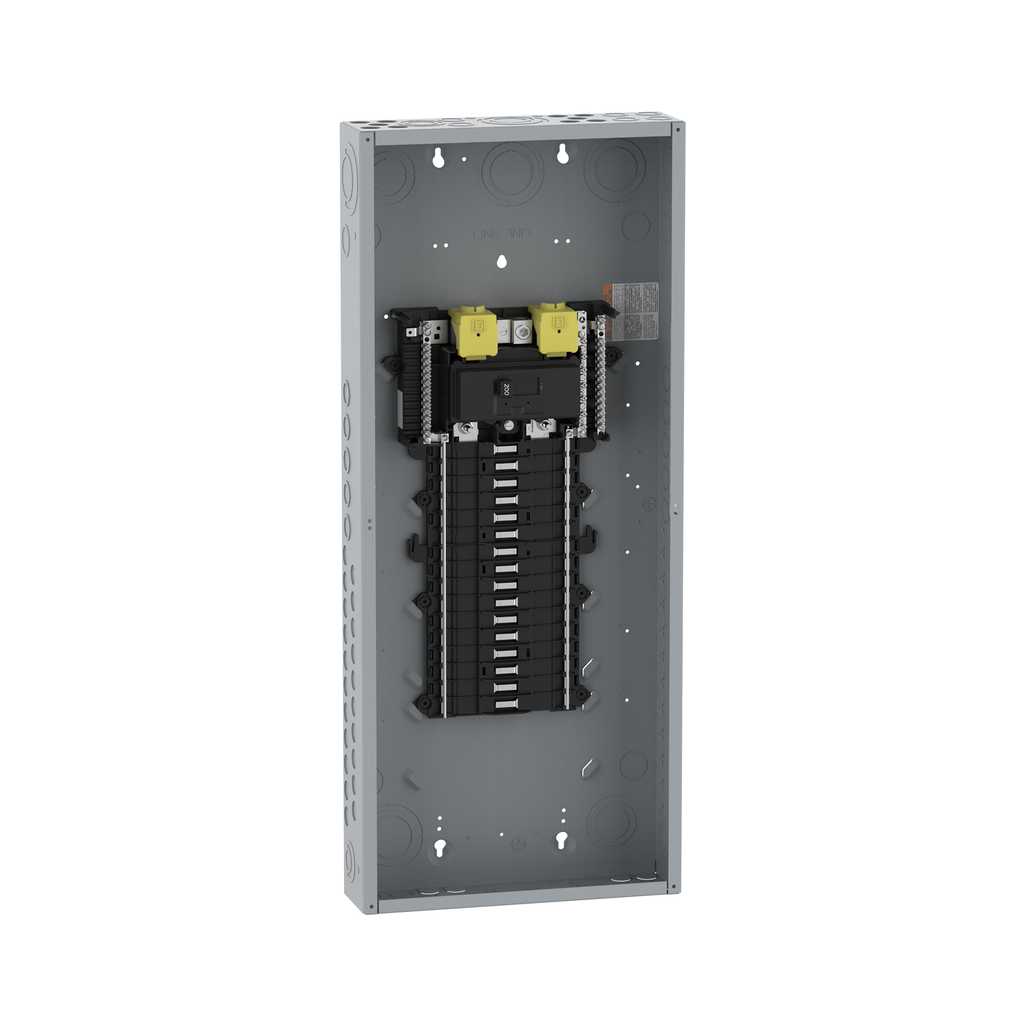 QO132M150P – Load center, QO, 1 phase, 32 spaces, 40 circuits, 150A convertible main breaker, PoN, NEMA1