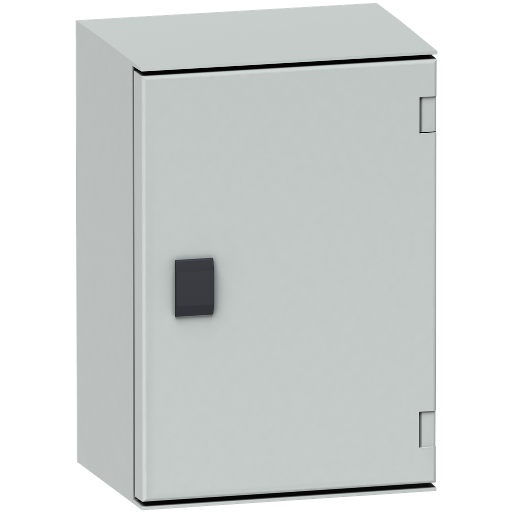 NSYPLM32BG – Wall mounted ABS   PC enclosure, Thalassa PLM, plain door, with bakelite plate, 310x215x160mm, IP66, IK10, RAL 7035