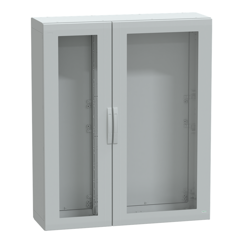 NSYPLA15124TG – Floor standing polyester enclosure, Thalassa PLA, glazed door, completely sealed, 1500x1250x420mm, IP65, IK08