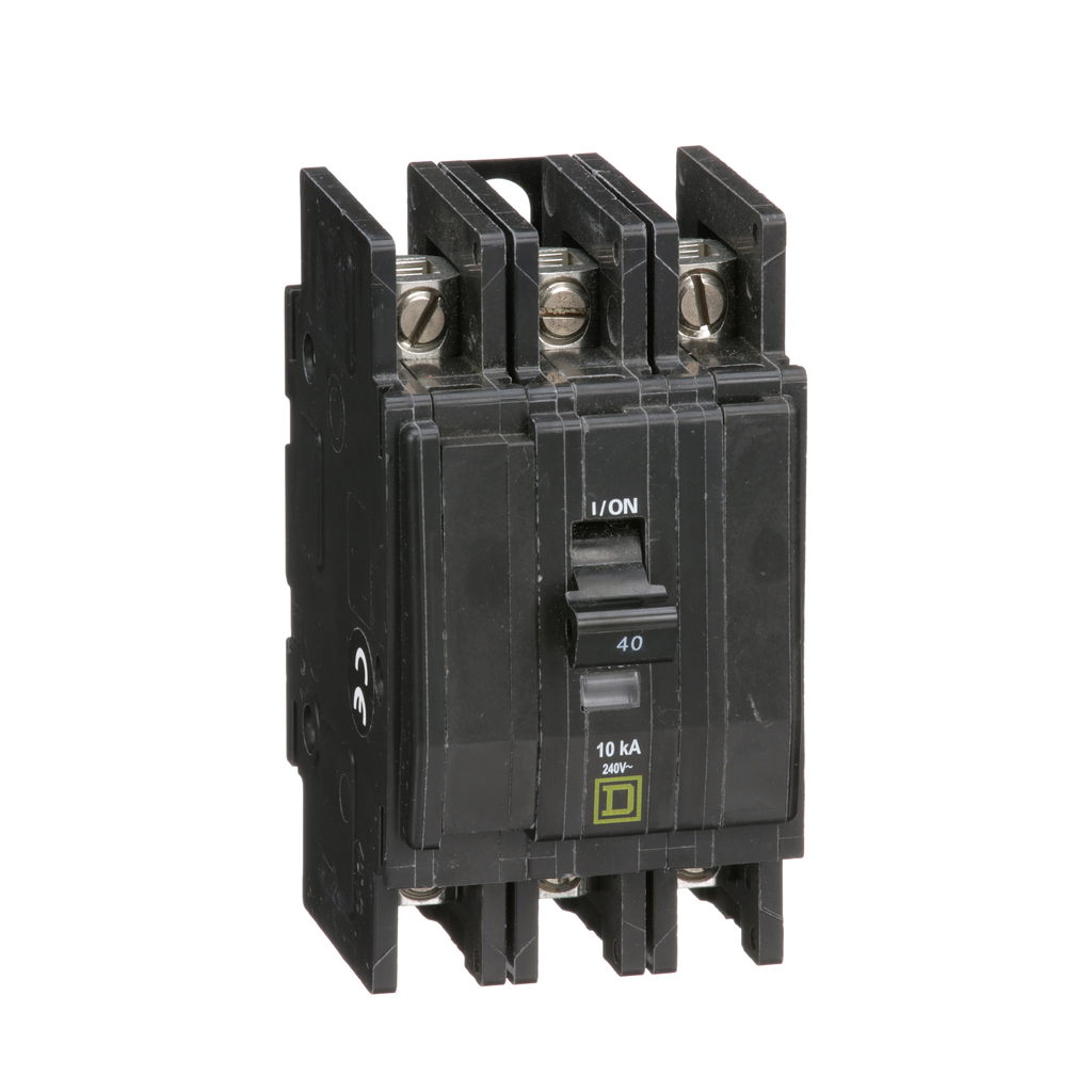 QOU340 – Mini circuit breaker, QOU, 40A, 3 pole, 240VAC, 10kA