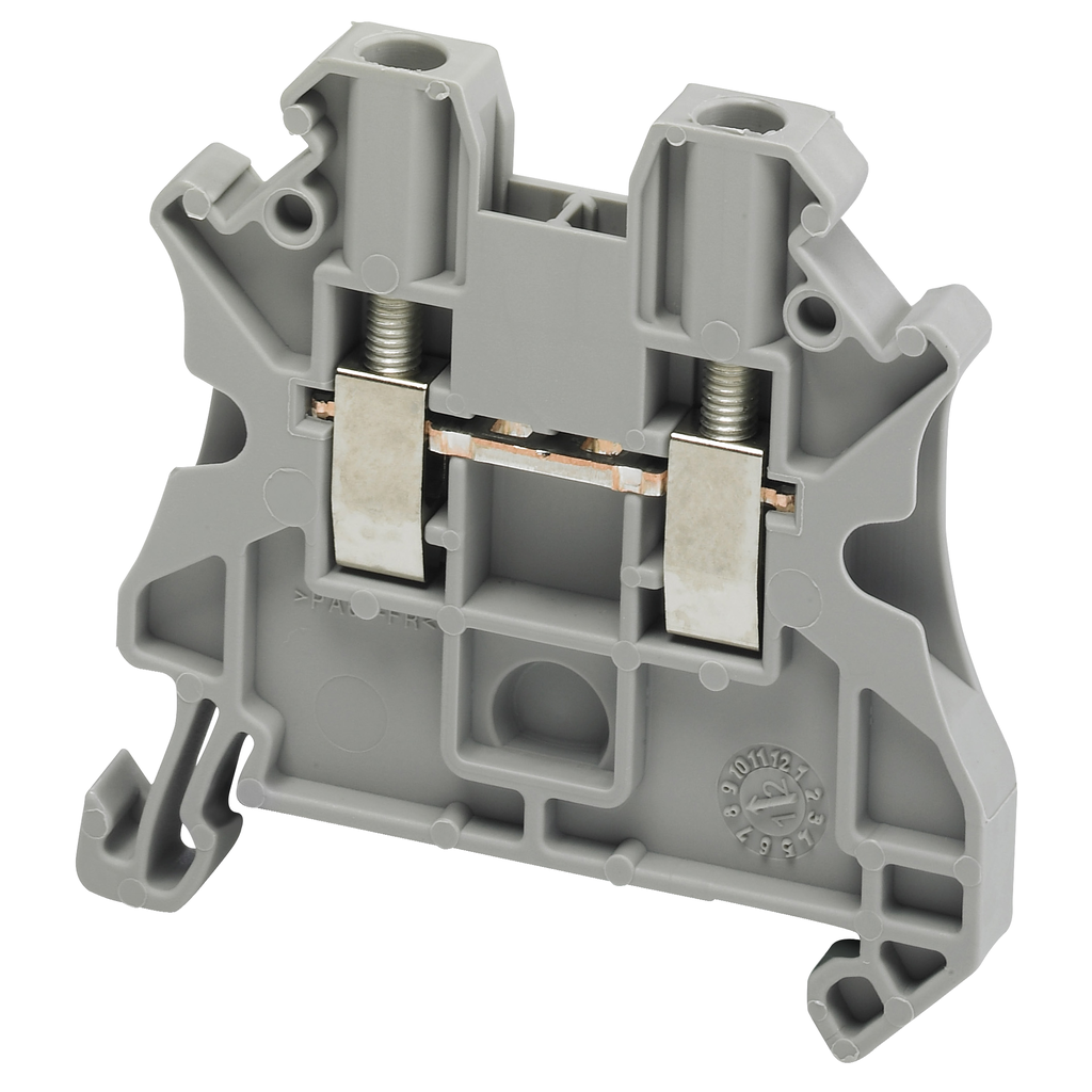 NSYTRV22 – Terminal block, Linergy TR, grey, 2.5mm2, passthrough, 2 points, set of 10