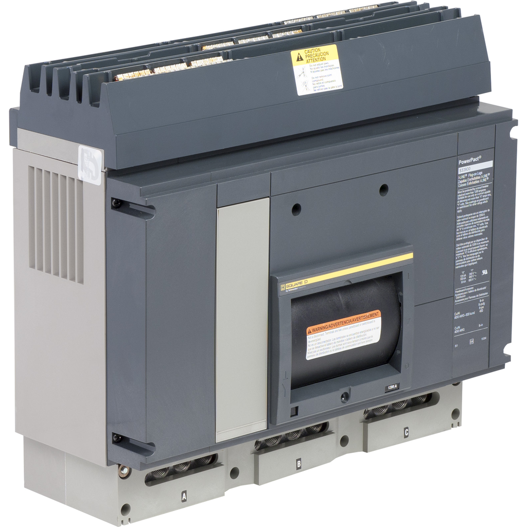 S33930 – Circuit breaker accessory, PowerPacT P, I-Line, HCR-U, bolt on, sub feed lugs, 1200A, 3/0 to 600kcmil