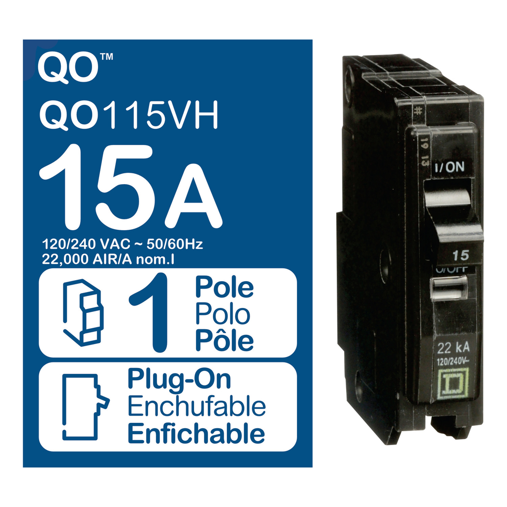 Mayer-DDS-Mini circuit breaker, QO, 15A, 1 pole, 120/240VAC, 22kA, plug in-2
