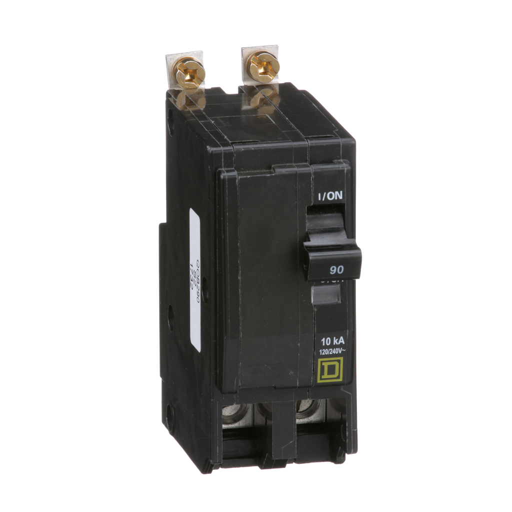 QOB290 – Mini circuit breaker, QO, 90A, 2 pole, 120/240VAC, 10kA, bolt on