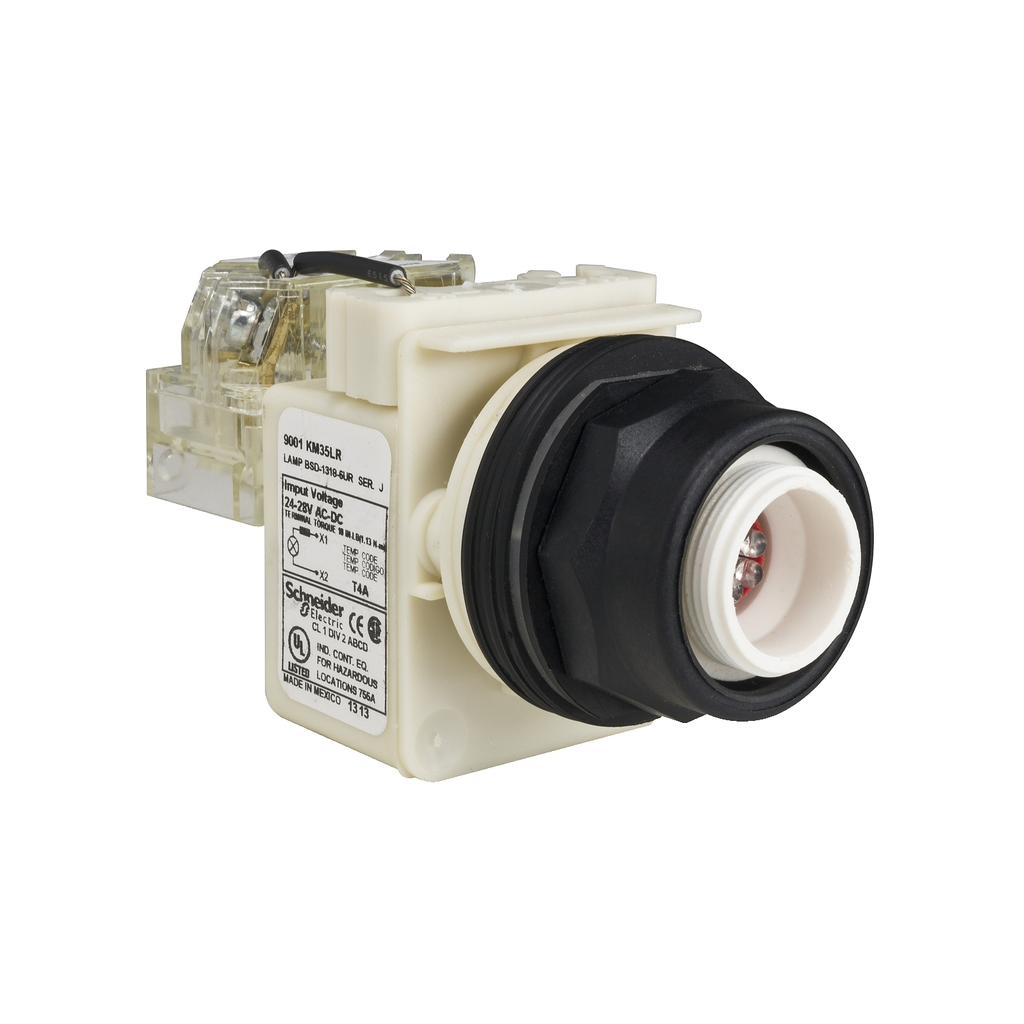 Mayer-DDS-Push-to-test pilot light head, Harmony 9001SK, plastic, without cap, 30mm, LED red, 24-28V-1