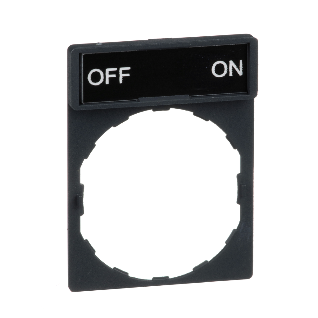 ZBY2367 – Harmony, 22mm Push Button, legend holder 30 x 40 mm, with legend 8 x 27 mm, marked OFF ON