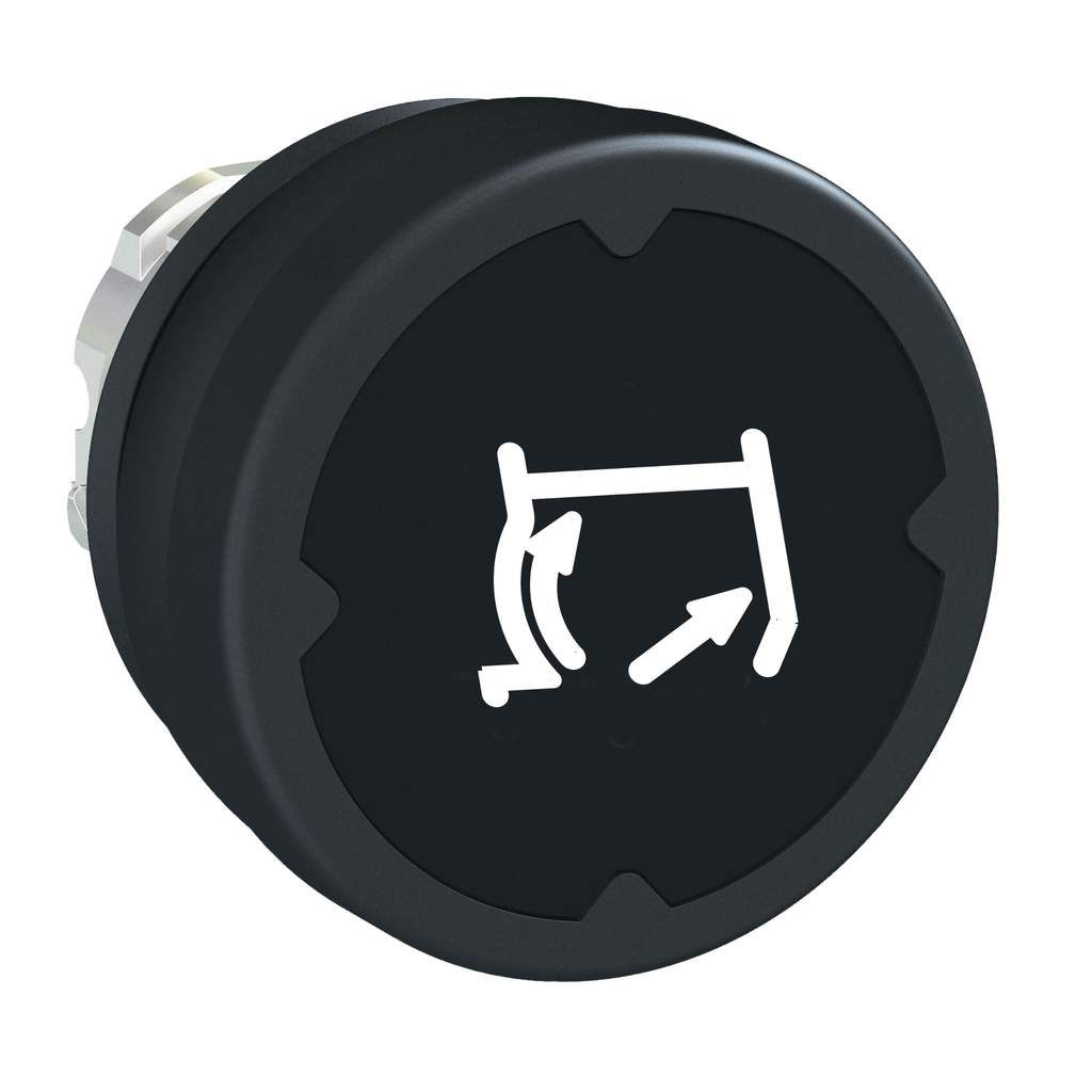 Mayer-DDS-Head for push button, Harmony XB4, pushbutton harsh environment, black, with marking legend rotated 90°-1