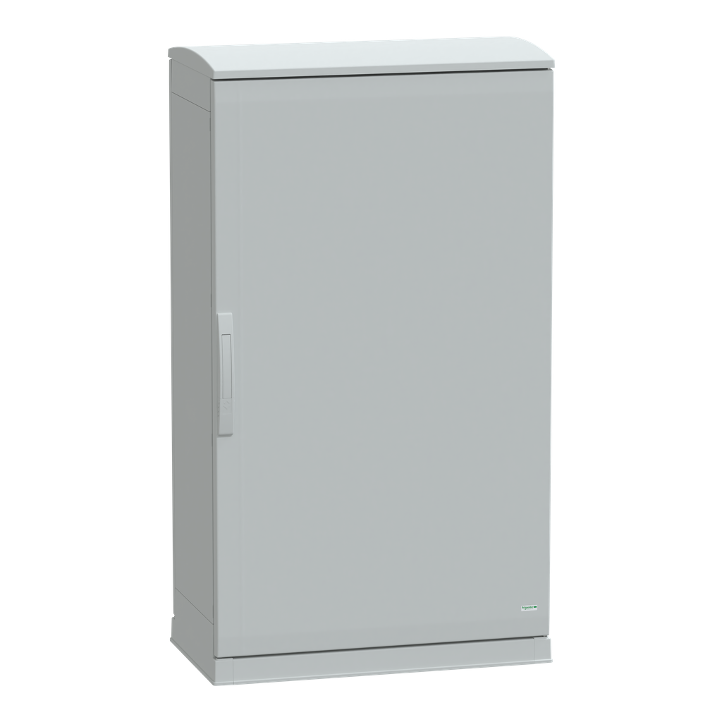 NSYPLAZT1274G – Floor standing polyester enclosure, Thalassa PLA, open bottom, ventilated canopy, 1250x750x420mm, IP44, IK10