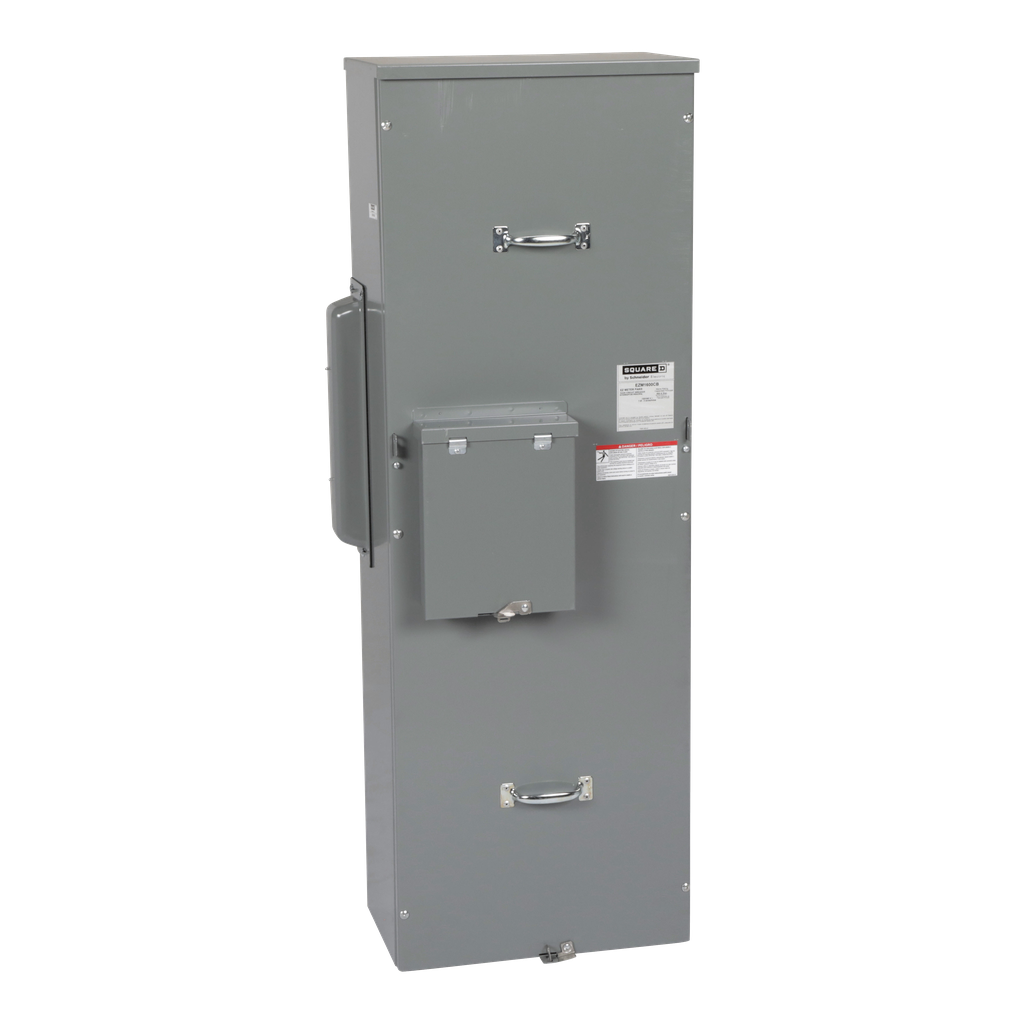 EZM1600CB – Main circuit breaker unit, EZ Meter-Pak, 600A, 120/240VAC, 1ph/3W, 600A bus, 65kA, OH/UG, Type 3R