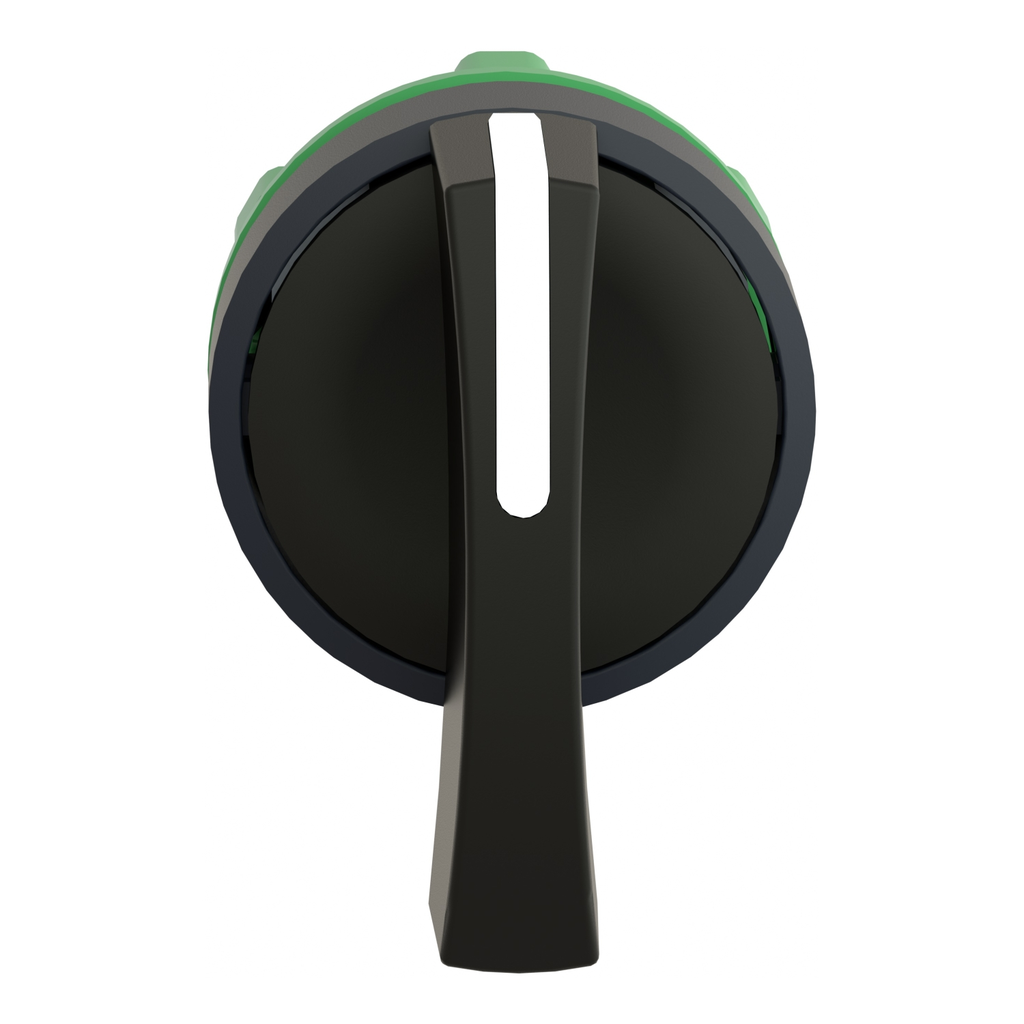 Mayer-DDS-Head for selector switch, Harmony XB5, plastic, black, 22mm, long handle, 3 positions, stay put-2