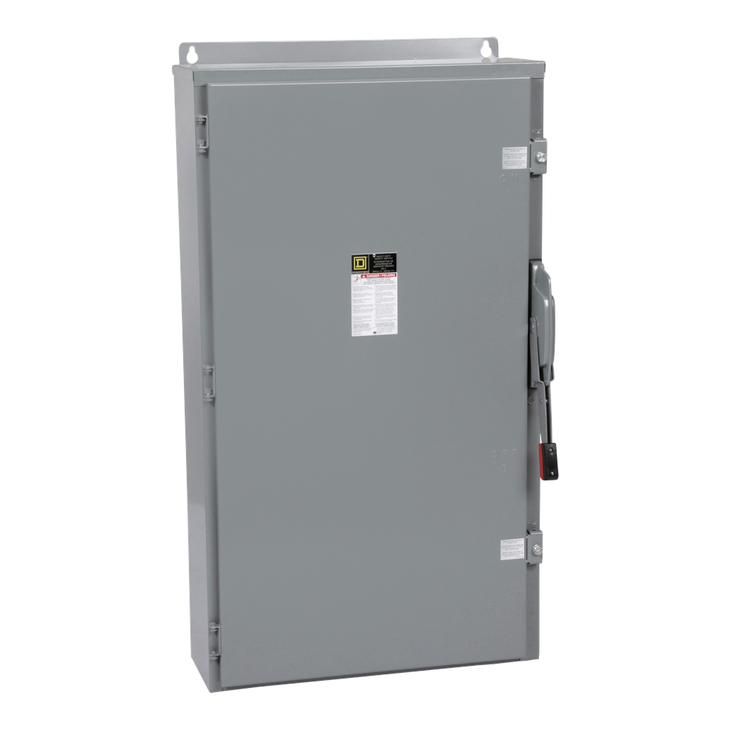 H366AWK – Safety switch, heavy duty, fusible, 600A, 3 wire, 3 pole, 500hp, 600VAC/DC, NEMA 12