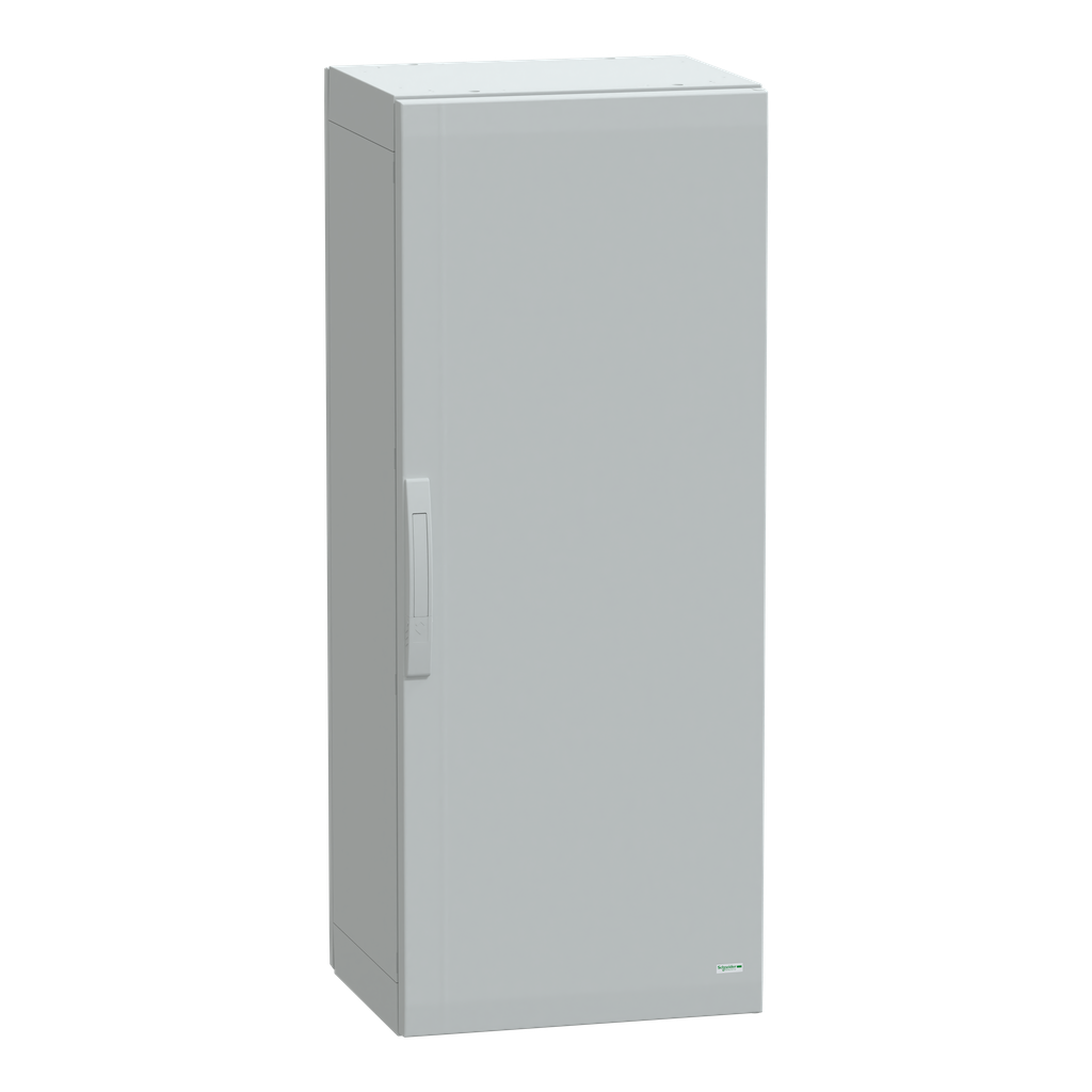 NSYPLA1254G – Floor standing polyester enclosure, Thalassa PLA, plain door, completely sealed, 1250x500x420mm, IP65, IK10