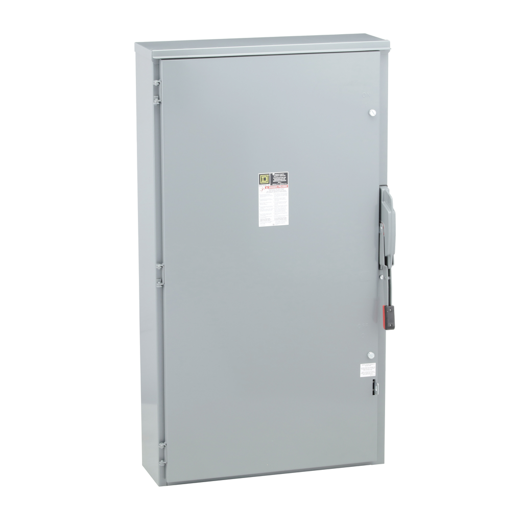 H366NR – Safety switch, heavy duty, fusible, 600A, 4 wire, 3 pole, 1 neutral, 500HP, 600V AC/DC, NEMA 3R