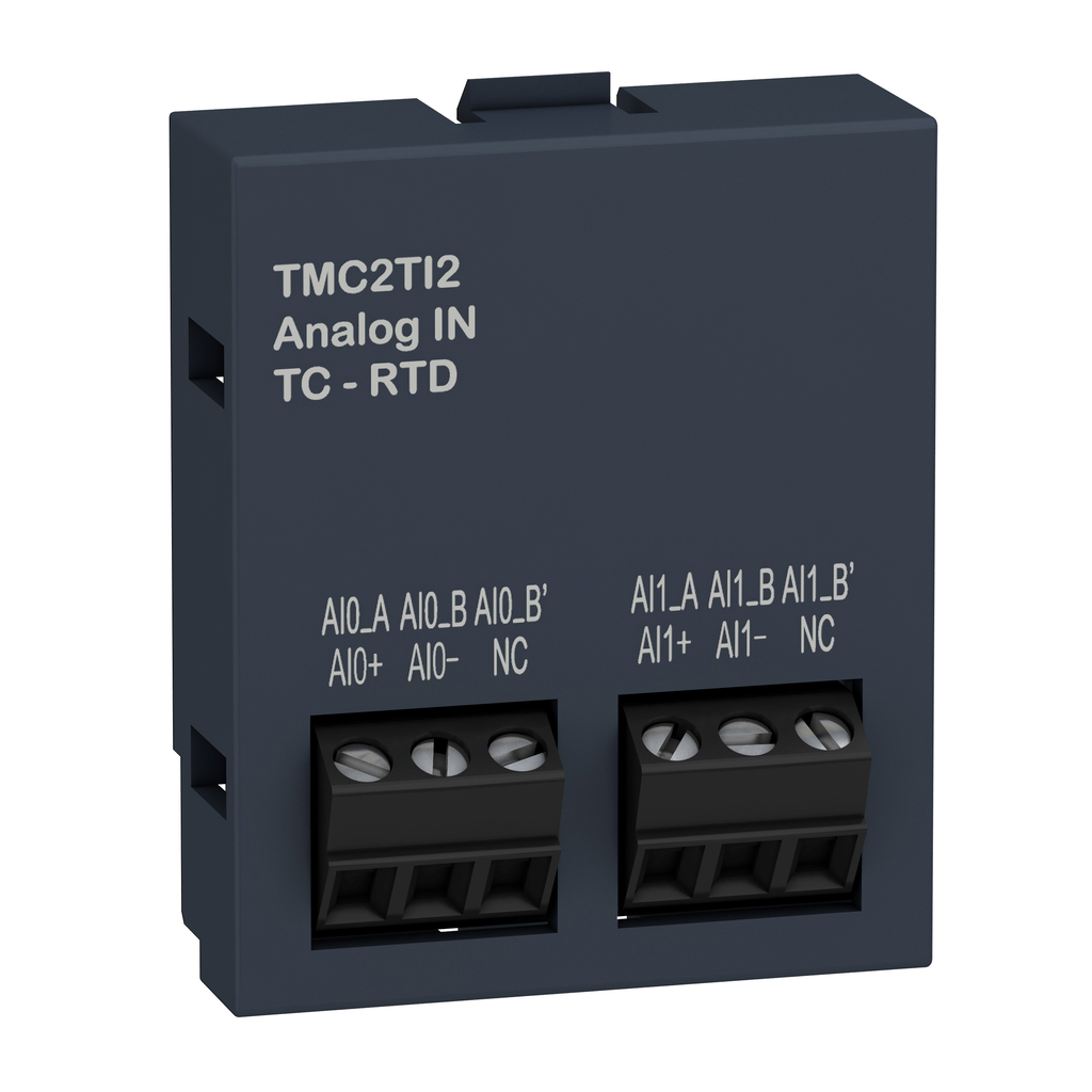 TMC2TI2 – analogue input cartridge, Modicon M221, 2 temperature inputs, IO extension