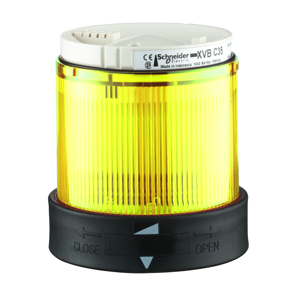 Mayer-DDS-Indicator bank, Harmony XVB, illuminated unit, plastic, yellow, 70mm, flashing, for bulb or LED, 24V AC, 24...48V DC-1