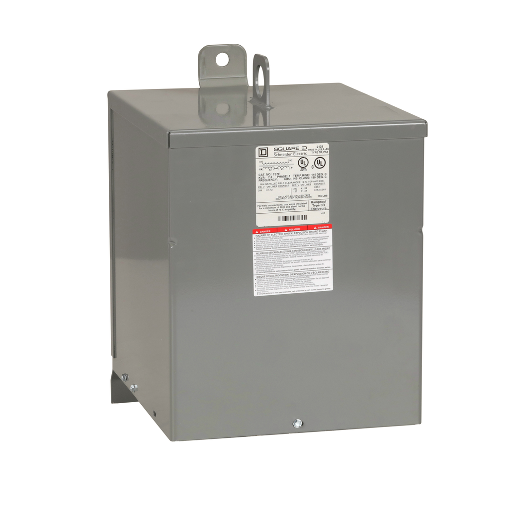 7S7F – Transformer, dry type, encapsulated, 7.5kVA, 1 phase, 208V primary, 120/240V secondary, 13B, 115C rise