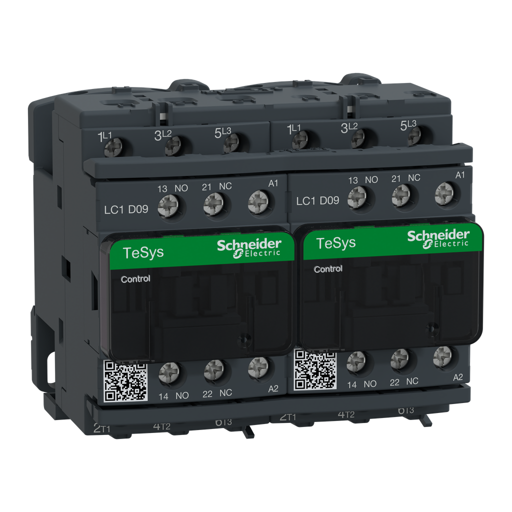 LC2D09F7 – TeSys Deca reversing contactor – 3P(3 NO) – AC-3 –
