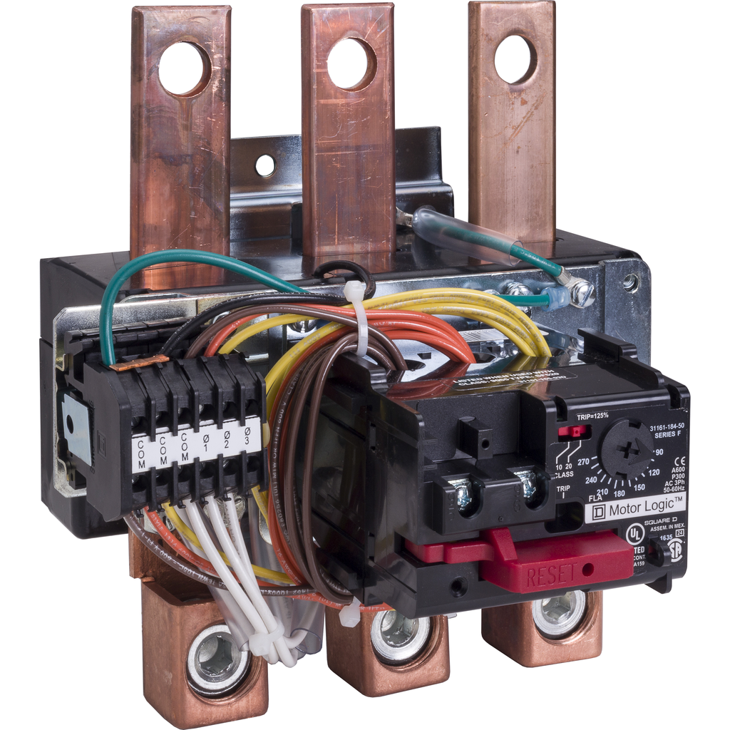 9065SF520 – Overload Relay, Motor Logic, solid state overload relay, NEMA Size 5, 3 pole, 90A to 270A, 600VAC, separate mount