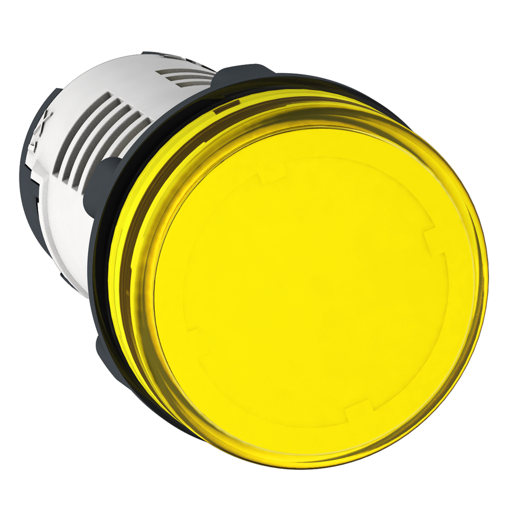 XB7EV05MP – Monolithic pilot light, Harmony XB7, plastic, yellow, 22mm, integral LED, 230…240V AC